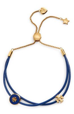 Tory Burch Kira Slider Bracelet in Tory Gold /Nautical Blue