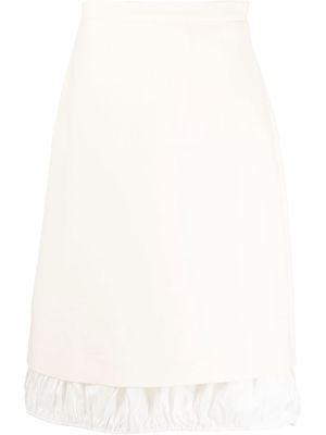 Tory Burch layered midi skirt - Neutrals