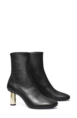 Tory Burch Leather Sock Bootie in Perfect Black