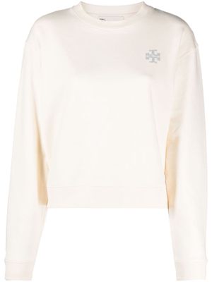 Tory Burch logo-embellished cotton sweatshirt - White