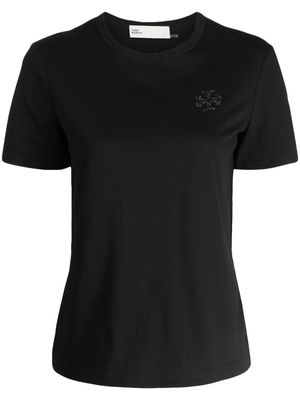 Tory Burch logo-embellished cotton T-shirt - Black