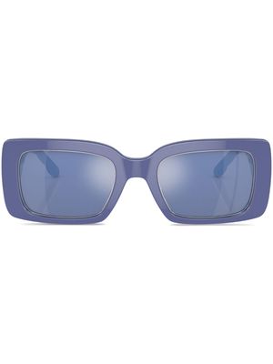 Tory Burch logo-plaque rectangle-frame sunglasses - 19401U Light Blue