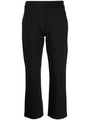 Tory Burch low-rise flared cropped trousers - Black
