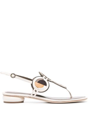 Tory Burch Marquetry thong-style sandals - Neutrals