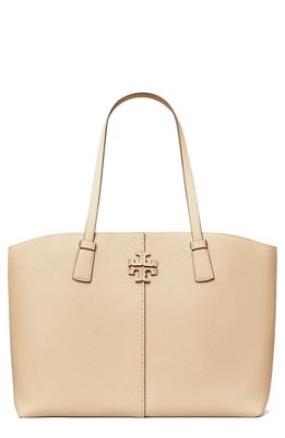 Tory Burch McGraw Leather Tote in Brie