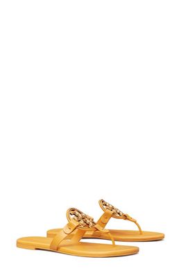 Tory Burch Metal Miller Soft Leather Sandal in Peachy /Gold