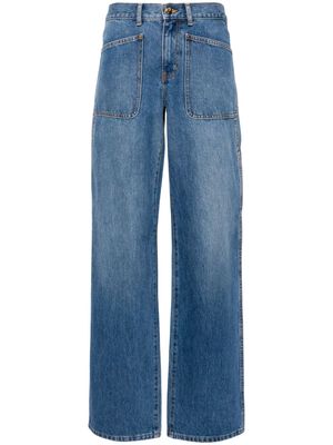 Tory Burch mid-rise wide-leg jeans - Blue