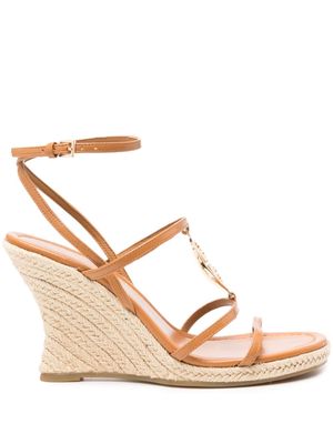 Tory Burch Miller 85mm leather espadrilles - Brown