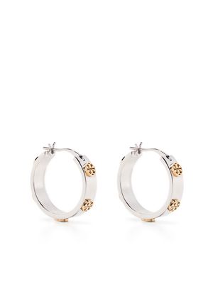 Tory Burch Miller huggie earrings - Silver