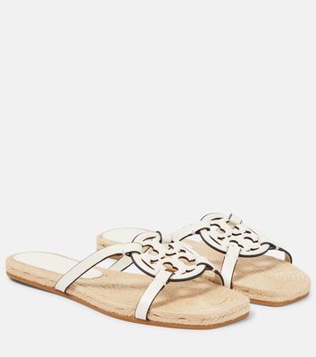 Tory Burch Miller leather and jute sandals