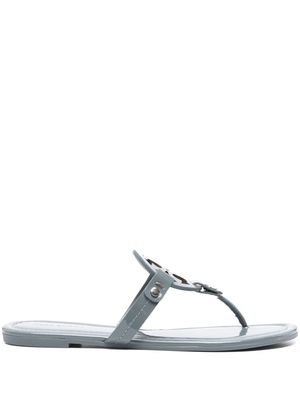 Tory Burch Miller patent-leather flip flops - Blue