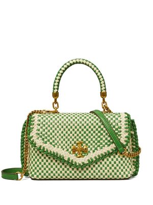 Tory Burch mini Kira interwoven leather bag - Green