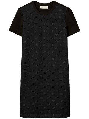 Tory Burch monogram lace T-shirt dress - Black