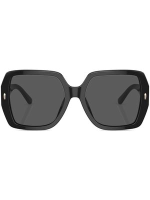 Tory Burch oversize-frame logo-plaque sunglasses - 170987 Black