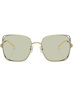 Tory Burch oversize-frame sunglasses - 3351/2 Gold