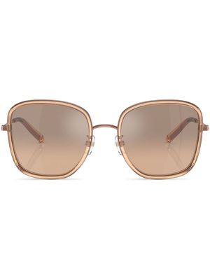 Tory Burch oversize-frame sunglasses - 33683D Transparent Blush