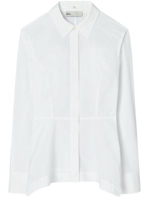 Tory Burch peplum cotton-poplin shirt - White