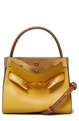 Tory Burch Petite Lee Radziwill Leather Double Bag in Glazed Pineapple