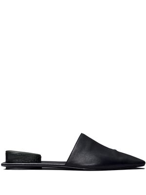 Tory Burch pierced leather slippers - Black