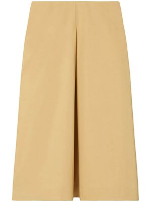 Tory Burch pleated cotton midi skirt - Neutrals