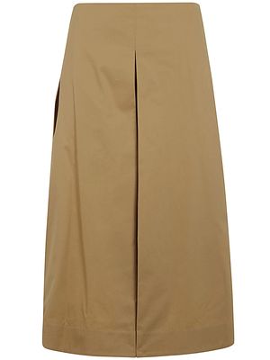 Tory Burch Pleated Poplin Skirt