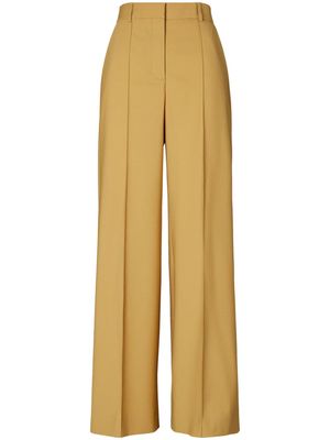Tory Burch pleated wide-leg trousers - Yellow