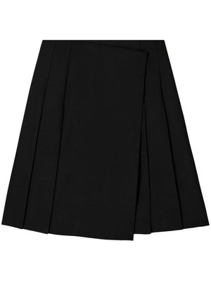 Tory Burch pleated wool wrap skirt - Black