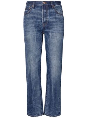 Tory Burch rear-patch cropped jeans - Blue