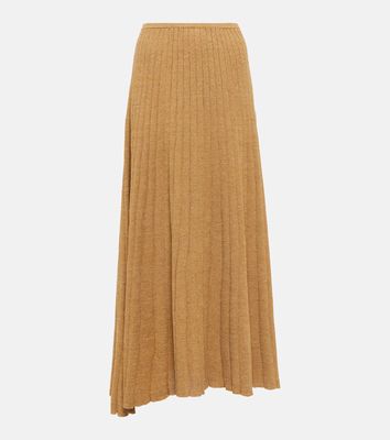 Tory Burch Ribbed-knit cotton-blend skirt