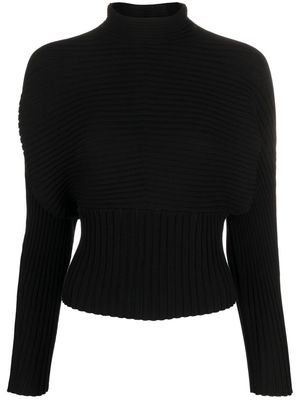 Tory Burch roll-neck knitted jumper - Black