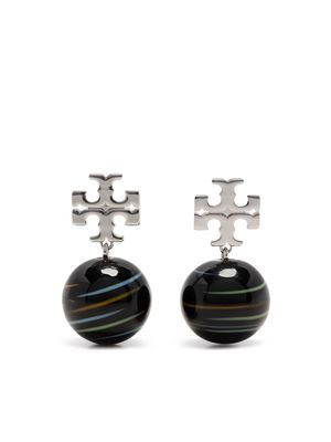 Tory Burch Roxanne Double-T drop earrings - Silver