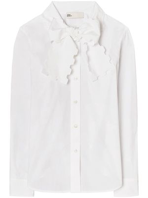 Tory Burch scalloped-blow poplin blouse - White