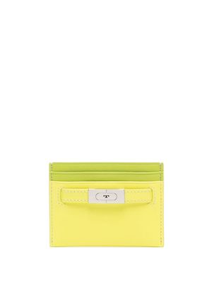 Tory Burch Serif-T leather cardholder - Yellow