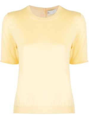 Tory Burch short-sleeve knitted top - Yellow
