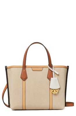 Tory Burch Small Perry Triple Compartment Canvas Tote in Natural /Multi