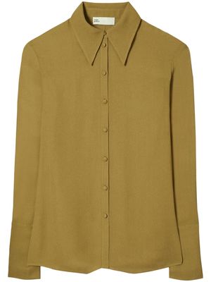 Tory Burch straight-point collar button-down shirt - Green