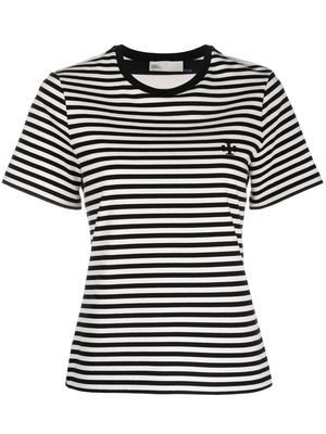 Tory Burch striped short-sleeve T-shirt - Black