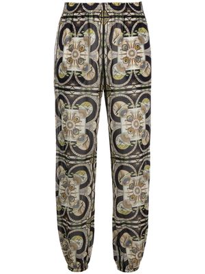 Tory Burch Sundial Square printed trousers - Blue