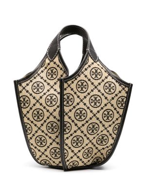 Tory Burch T-monogram Lampshade leather tote bag - Neutrals