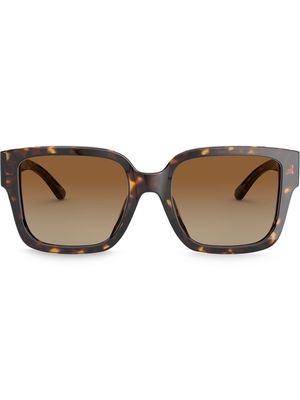 Tory Burch tortoiseshell square sunglasses - Brown
