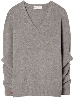 Tory Burch V-neck wool-blend jumper - Grey