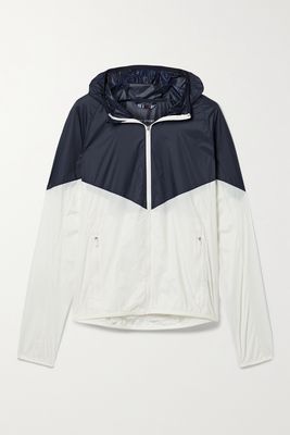 Tory Sport - Hooded Color-block Shell Jacket - White
