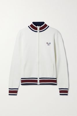 Tory Sport - Striped Cotton-blend Jacket - White