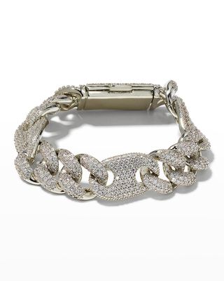 Toscano Pav&eacute; Curb Chain Bracelet