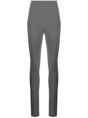 TOTEME ankle-zip high-waisted leggings - Grey