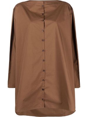TOTEME boat-neck organic cotton dress - Brown
