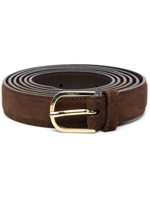 TOTEME buckle-fastening suede belt - Brown