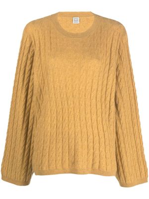 TOTEME cable-knit cashmere jumper - Yellow