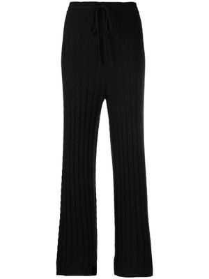 TOTEME cable-knit wool trousers - Brown