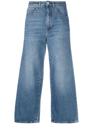 TOTEME cropped wide-leg jeans - Blue